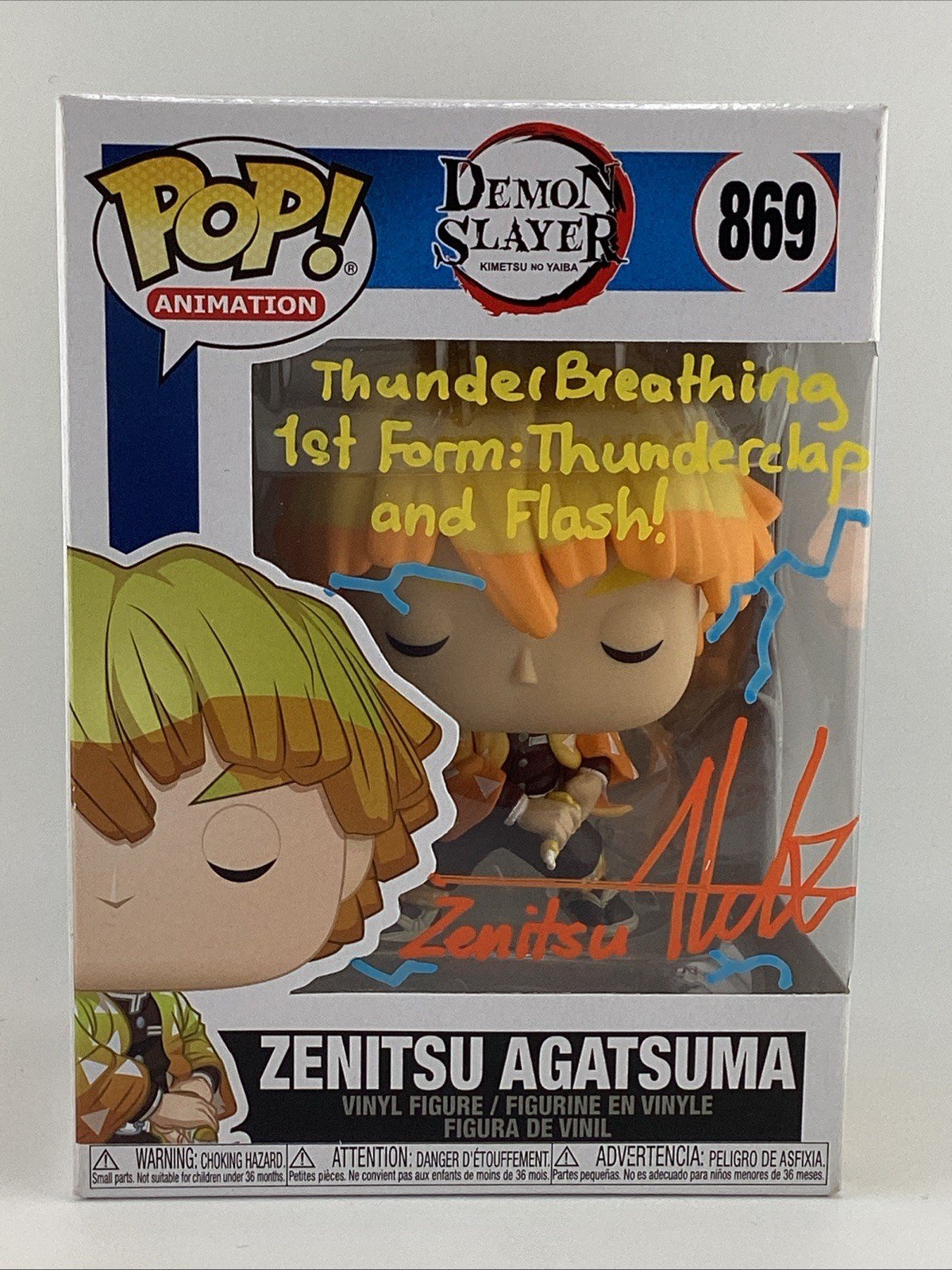Funko Pop! Demon Slayer: Kimetsu no Yaiba - Zenitsu Agatsuma Signed Aleks L #869