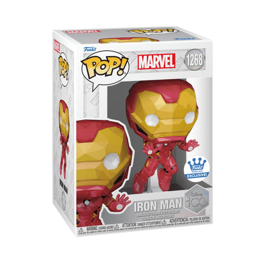 Iron Man (Facet) Funko Pop! Disney 100: Marvel - Approx. 4.3" Collectible Exclusive Bobblehead Figure #1268 with Window Display Box