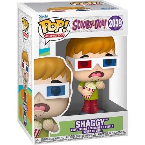 Shaggy with Popcorn #2039 Funko Pop! Animation Scooby-Doo - Approx. 4 1/2" Collectible Vinyl Figure Bundled with Display Box Protector Case - Estimated Arrival: Oct. 2025 (PRE-SALE)