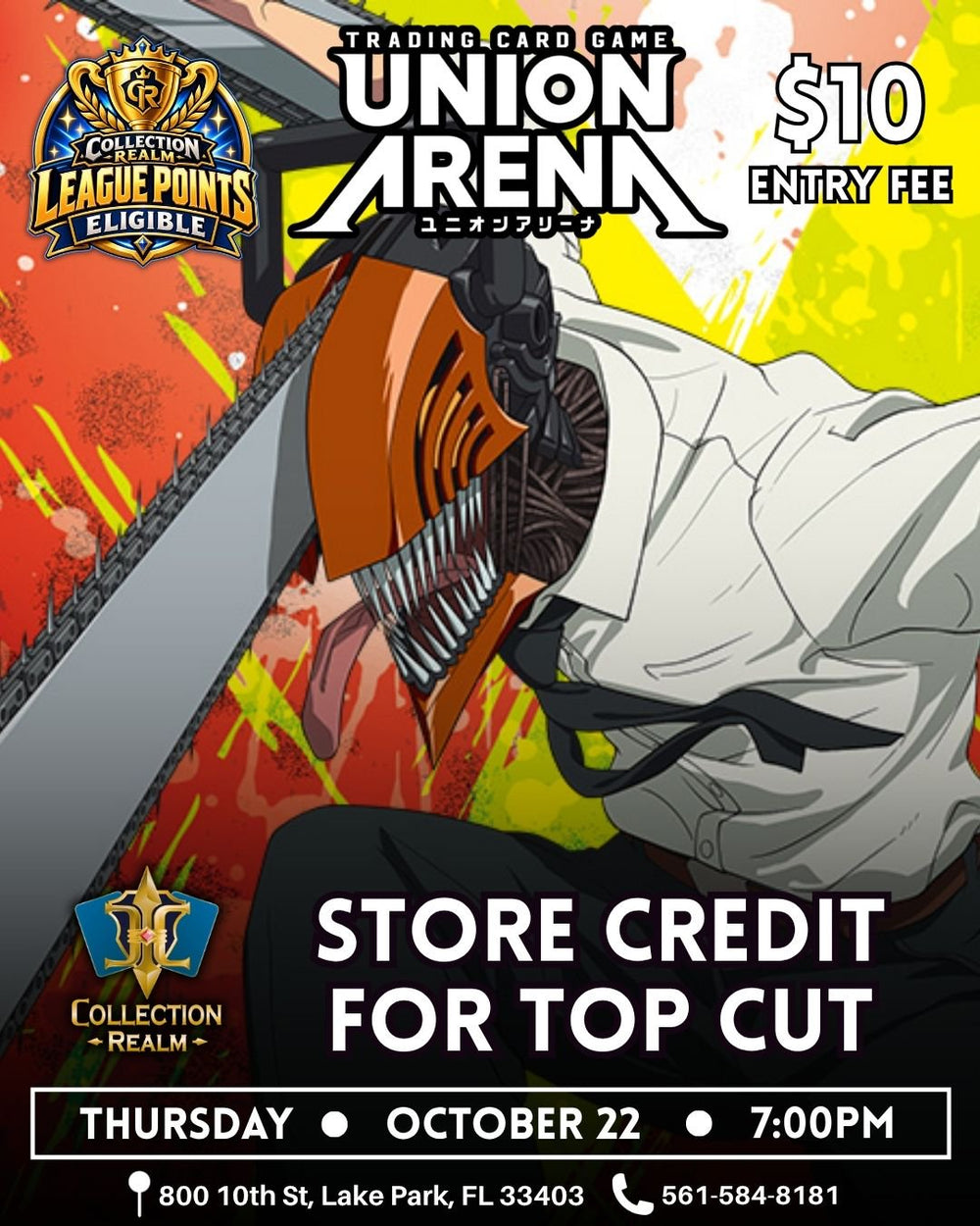 Union Arena TCG Tournament – October 22 2026 (Thursday 7PM)