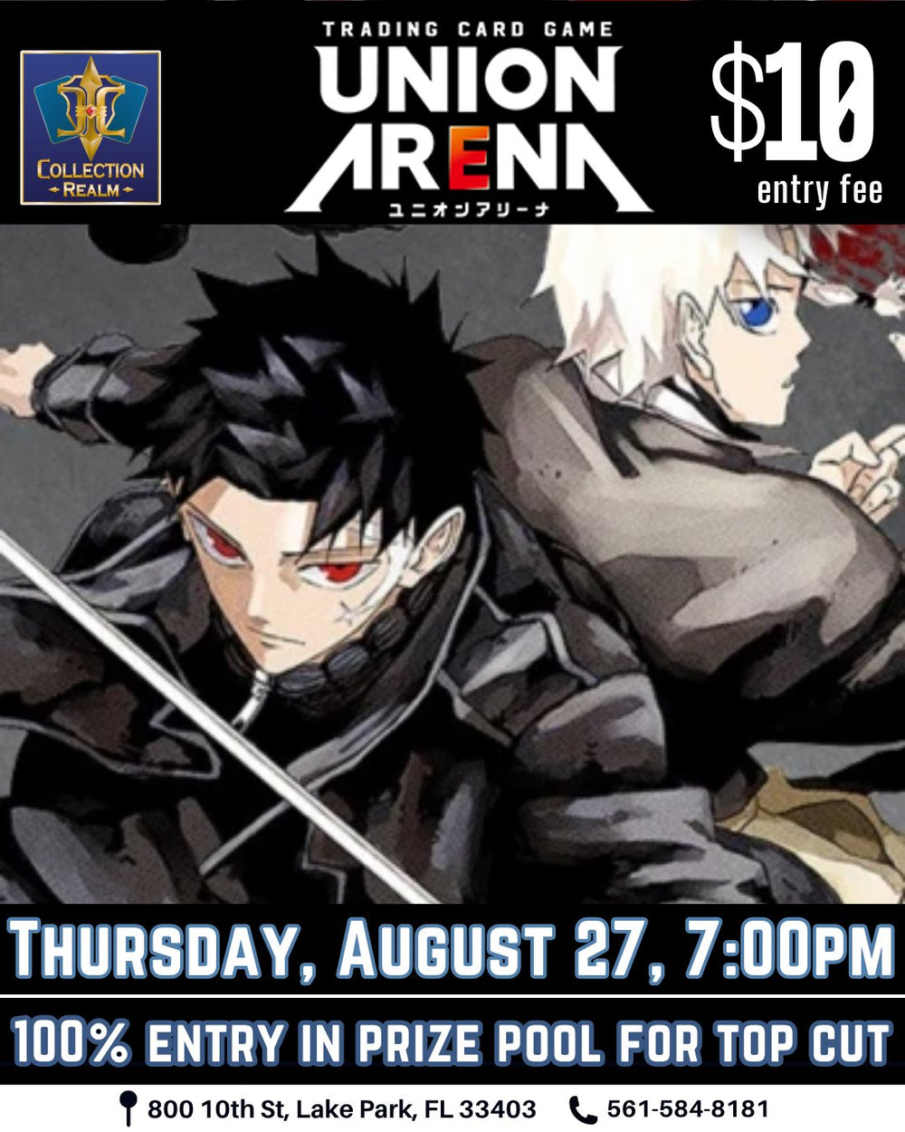Union Arena TCG Tournament – August 27, 2026 (Thursday 7:00 PM)