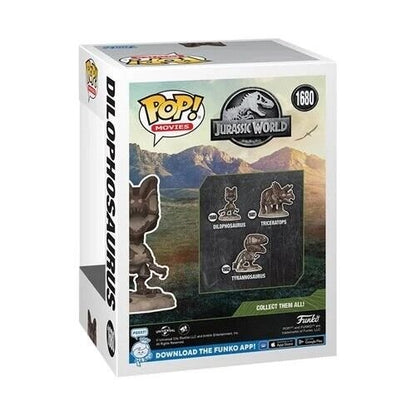 Dilophosaurus Funko Pop! Movies Jurrasic Park Fossil - Approx. 3 1/2" Collectible Vinyl Figure #1680 Bundled with Display Box Protector Case