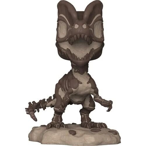 Dilophosaurus Funko Pop! Movies Jurrasic Park Fossil - Approx. 3 1/2" Collectible Vinyl Figure #1680 Bundled with Display Box Protector Case