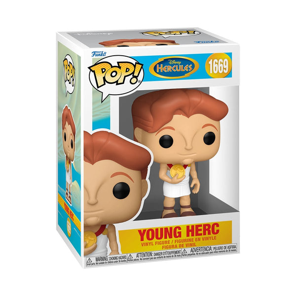 Young Herc #1669 Funko Pop! Disney Hercules - Approx. 4" Collectible Vinyl Figure Bundled with Display Box Protector Case - Estimated Arrival: Jan. 2026 (PRE-SALE)
