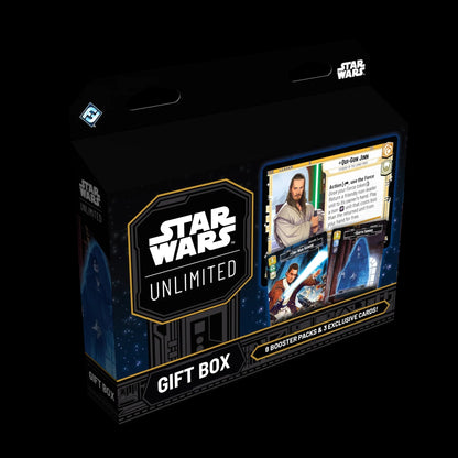 Star Wars Unlimited 2025 Holiday Gift Box with 8 booster packs and 3 exclusive cards