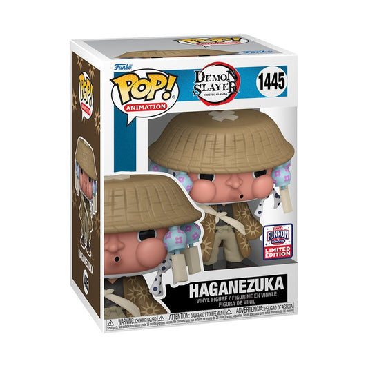 Haganezuka with Hat Funko Pop! Animation Demon Slayer - 2024 FunKon London Sticker Exclusive Limited Edition - Approx. 4.05" Collectible Vinyl Figure #1445 with Display Box Protector Case (PRE-ORDER)