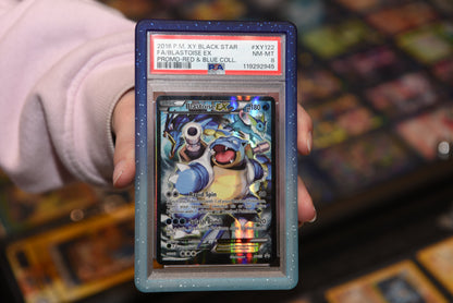 ER Bumper Slab PSA Gradient Blue-Dark Blue Glitter Protective Frame for Graded Trading Card Slabs | Premium Display & Protection Accessory (PPRE-ORDER JUNE)