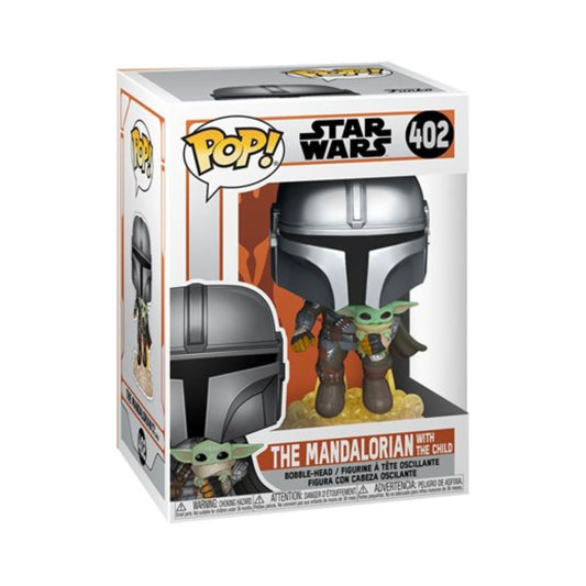 The Mandalorian With The Child Funko Pop! Star Wars - Approx. 3 3/4" Collectible Vinyl Figure #402 with Window Display Box