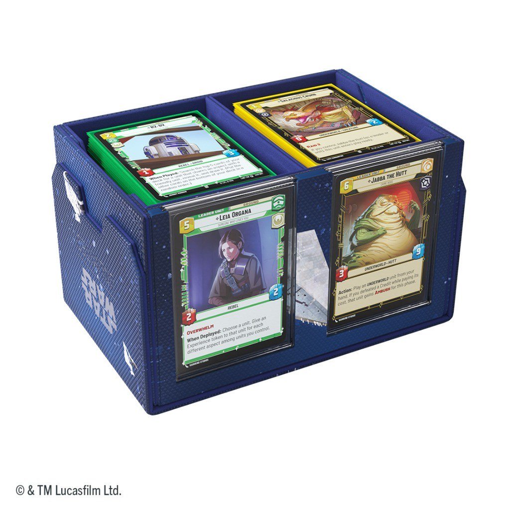 Star Wars Unlimited Double Deck Pod Star Destroyers – Official Premium Deck Box for 2 Double-Sleeved 60-Card Decks, UV-Protected Leader Card Cases, Token Drawers, Magnetic Closure Storage Box (PRE-ORDER)