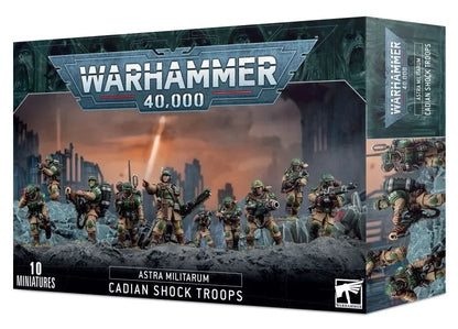 Warhammer 40K Astra Militarum Cadian Shock Troops - 10 Miniatures