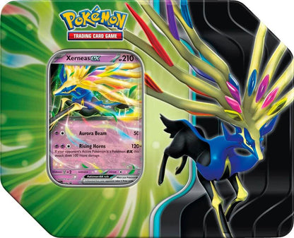 Pokemon TCG Azure Legends Xerneas ex Tin with Foil Promo Card Booster Packs Collectible Tin