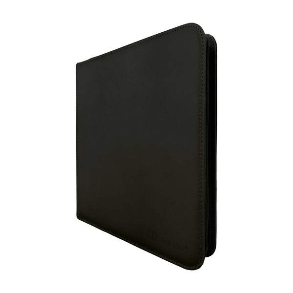 Ultra PRO 12-Pocket Zippered PRO-Binder – Black | Trading Card Album with 480-Card Capacity, Side-Loading Pockets, and Padded Leatherette Cover