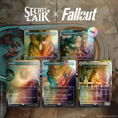 Magic: The Gathering Secret Lair x Fallout Greet the Dog Collectible Cards