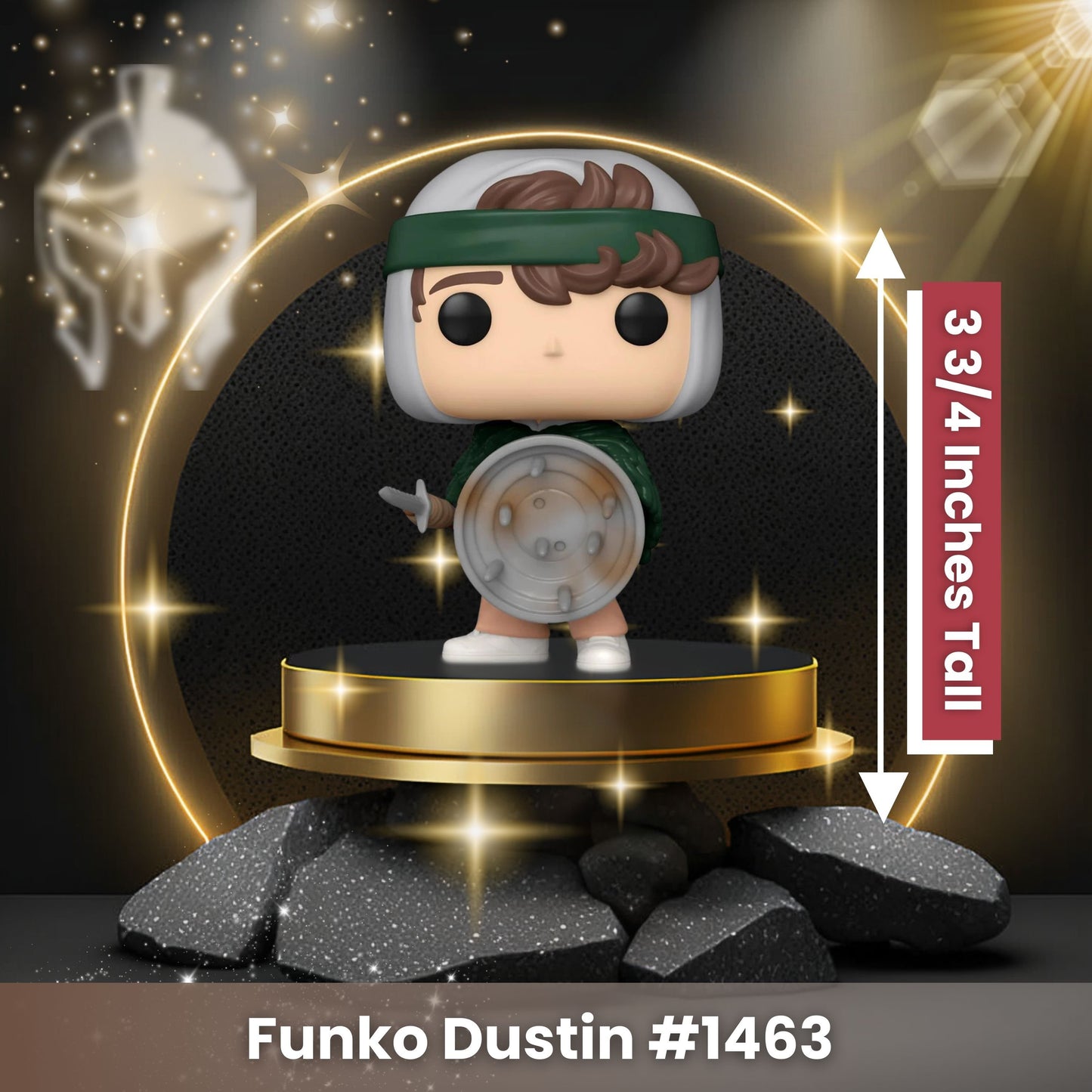 Dustin Funko Pop! Television: Netflix Stranger Things Season 4 - Approx. 3 3/4" Collectible Vinyl Figure #1463 with Display Box Protector Case