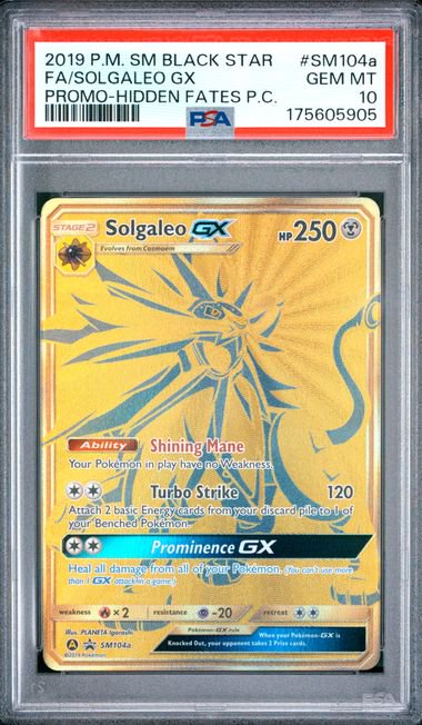 Pokemon Rayquaza/Sol/Lun HFPC PSA 10 Seq