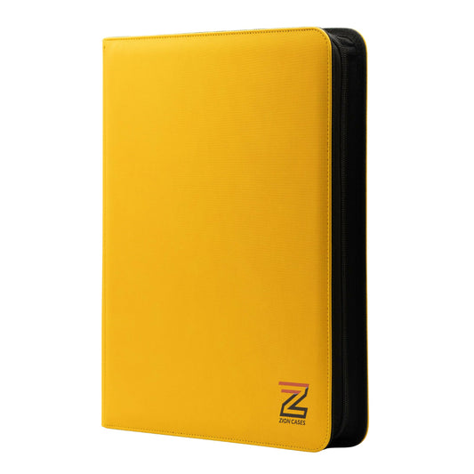 Zion Cases yellow 9 pocket toploader trading card binder