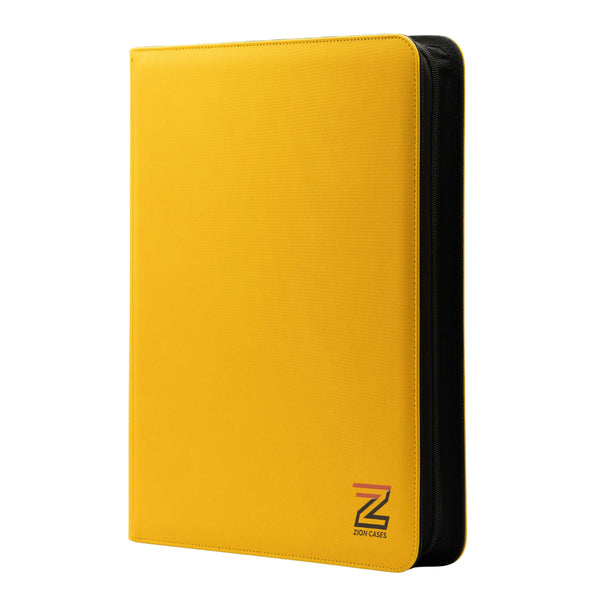 Zion Cases yellow 9 pocket toploader trading card binder