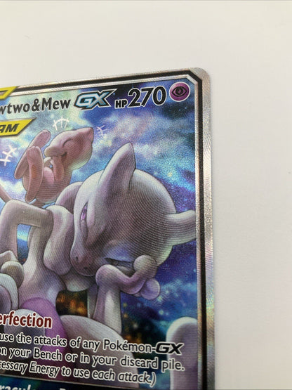 Pokemon Mewtwo and Mew GX SM191 Promo Tag Team 2019 Sun & Moon LP Condition