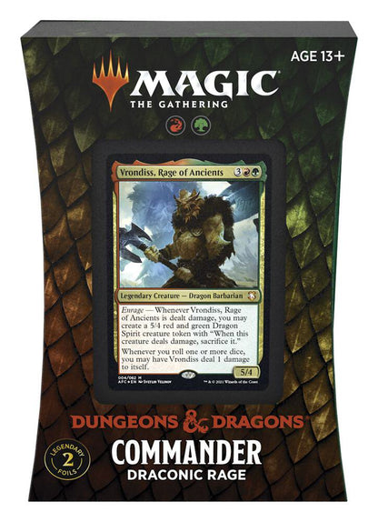 Magic: The Gathering TCG Dungeons & Dragons Commander Deck Draconic Rage Ready to Play Deck