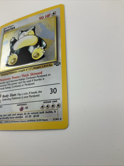 Pokémon TCG Snorlax Jungle 11/64 Holo Unlimited Holo Rare 1st Edition NM