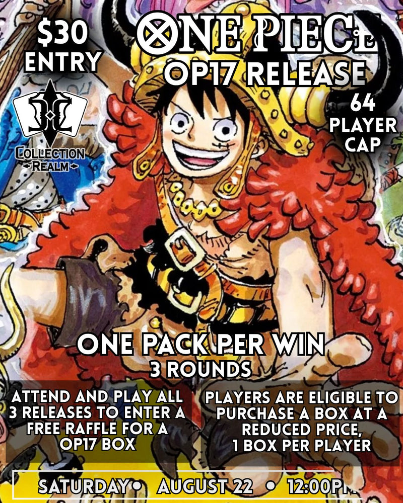 One Piece Card Game OP-17 Release Event – August 22, 2026 (Saturday 12:00 PM)
