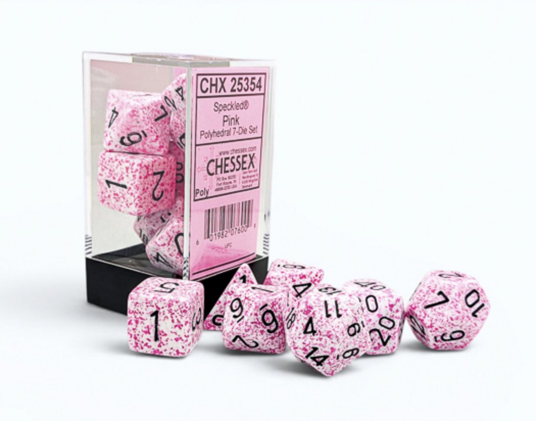 Chessex Dice 7-Die Speckled - Pink