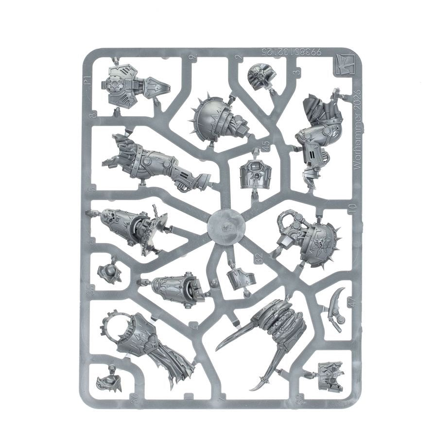 Warhammer 40,000 Chaos Space Marines Mutilators – 3 Multipart Plastic Miniatures with Interchangeable Weapons, Chaos Space Marines Army Unit, Citadel 50mm Bases & Transfer Sheet