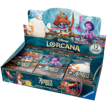 Disney Lorcana TCG Azurite Sea Booster Box | Collectible Disney Trading Cards and Booster Packs
