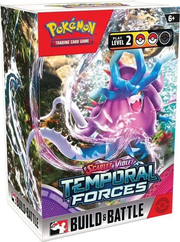Pokemon TCG SV05 Scarlet and Violet Temporal Forces Build and Battle Box with Booster Packs
