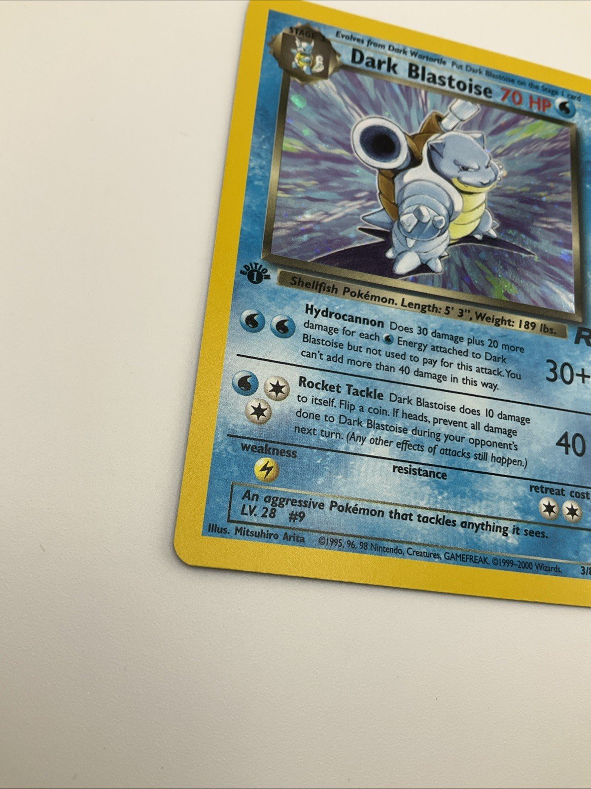 1st Edition Dark Blastoise 3/82 Team Rocket Holo Rare Pokemon Card TCG NM