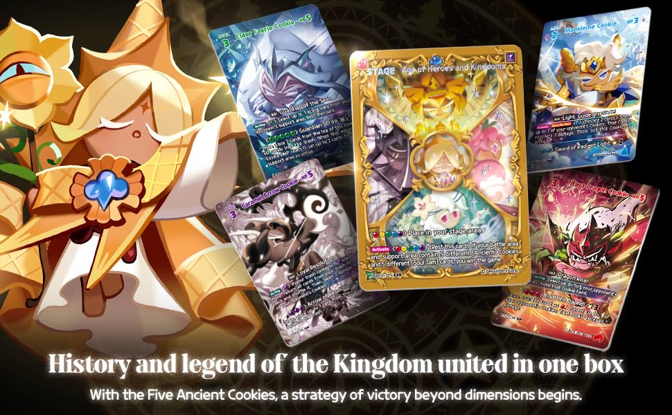CookieRun TCG: Age of Heroes and Kingdoms Booster Display (Set 2) | Trading Card Game | 28 Booster Packs Per Box | 2 Players | Ages 6+