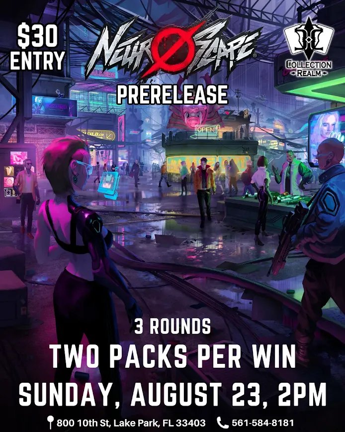 Neuroscape TCG Prerelease – August 23, 2026 (Sunday 2:00 PM)