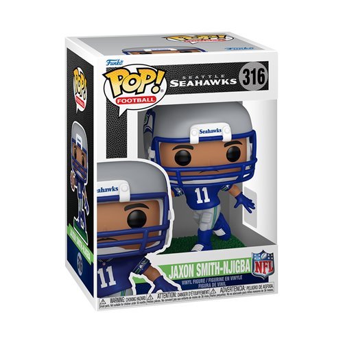 Jaxon Smith-Njigba #316 Funko Pop! Football NFL Seattle Seahawks - Approx. 4" Collectible Vinyl Figure Bundled with Display Box Protector Case
