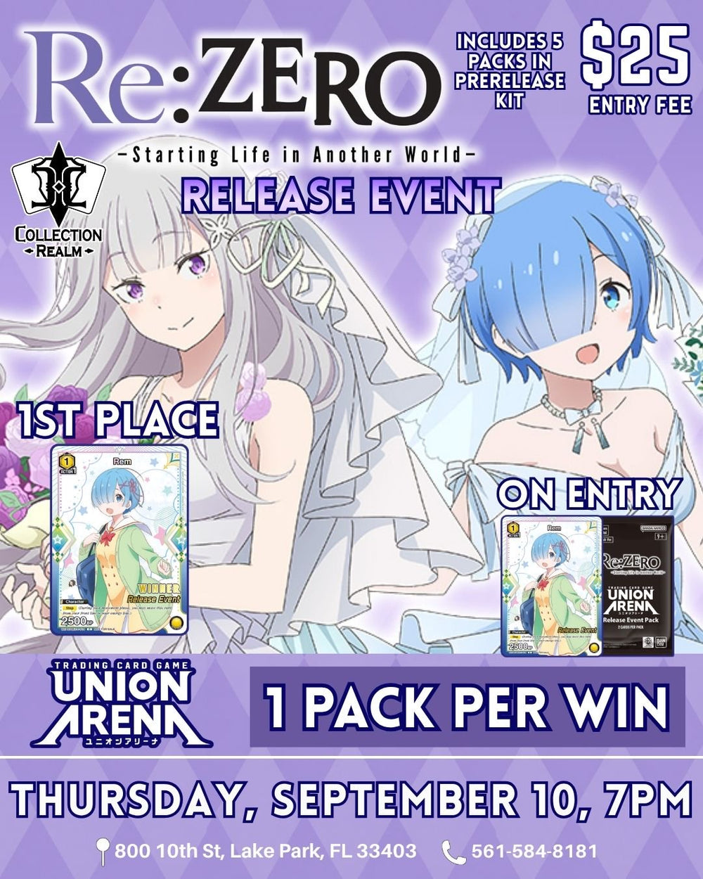 Union Arena TCG Re Release Event Tournament – September 10, 2026 (Thursday 10:00 PM)