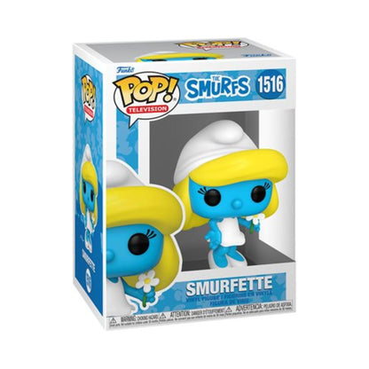 Smurfette with Flower Funko Pop! Television The Smurfs - Vinyl Figure 1516 with Display Box Protector Case