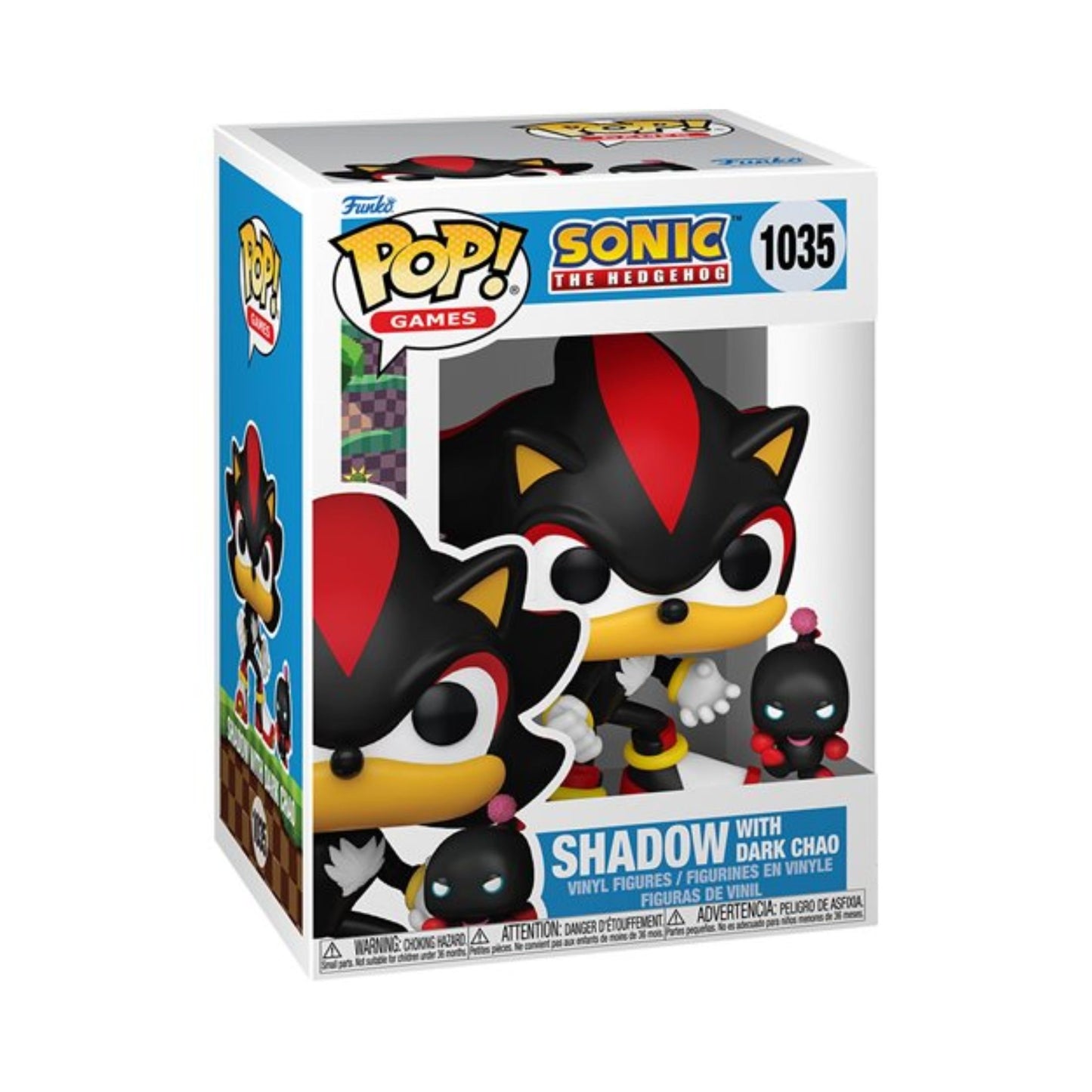 Shadow with Dark Chao Funko Pop! Games: Sonic The Hedgehog - Approx. 3 3/4" Collectible Vinyl Figure #1035 with Window Display Box