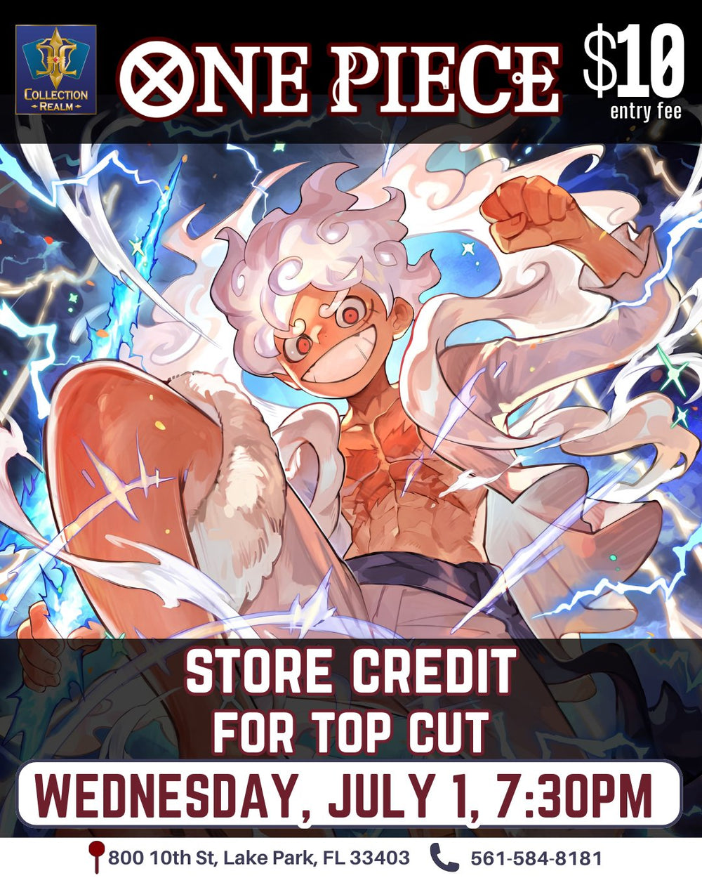 One Piece Card Game Tournament – July 1, 2026 (Wednesday 7:30 PM)