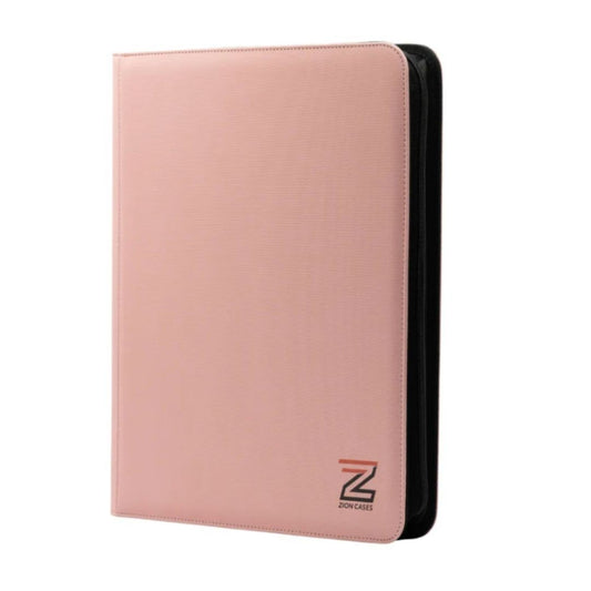 Zion Cases Diamond Texture Toploader Binder Pink 9 Pocket Trading Card Album