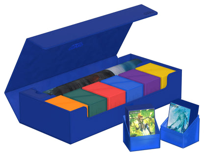 Ultimate Guard Superhive 550+, Deck Case for 550 Double-Sleeved TCG Cards, Blue, Compatible with Boulders, Magnetic Closure & Microfiber Inner Lining