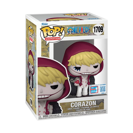 Corazon with Devil Fruit Funko Pop! One Piece - NYCC 2024 Exclusive - Approx. 4.15" Limited Edition Vinyl Figure #1709 with Display Box Protector Case