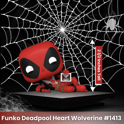 Deadpool Hearts Wolverine Funko Pop! Entertainment Earth Exclusive Limited Edition - Collectible Vinyl Figure #1413 with Window Display Box