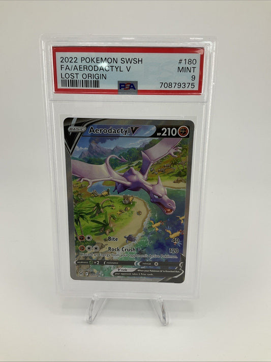 FA/AERODACTYL V LOST ORIGIN POKEMON SWORD & SHIELD LOST ORIGIN 2022 180 PSA 9