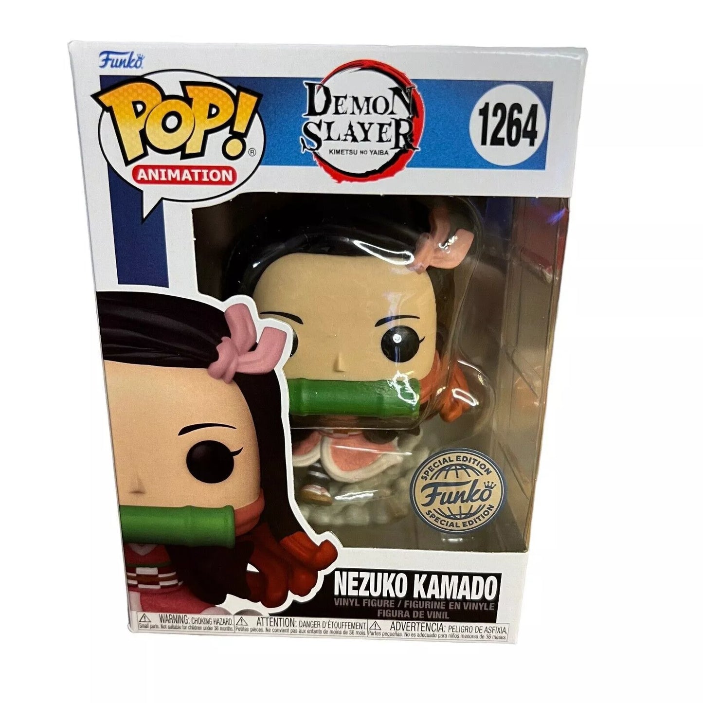 Nezuko Kamado Funko Pop! Animation Demon Slayer Kimetsu no Yaiba - Special Edition - Approx. 4" Collectible Vinyl Figure #1264 with Display Box Protector Case (PRE-SALE)