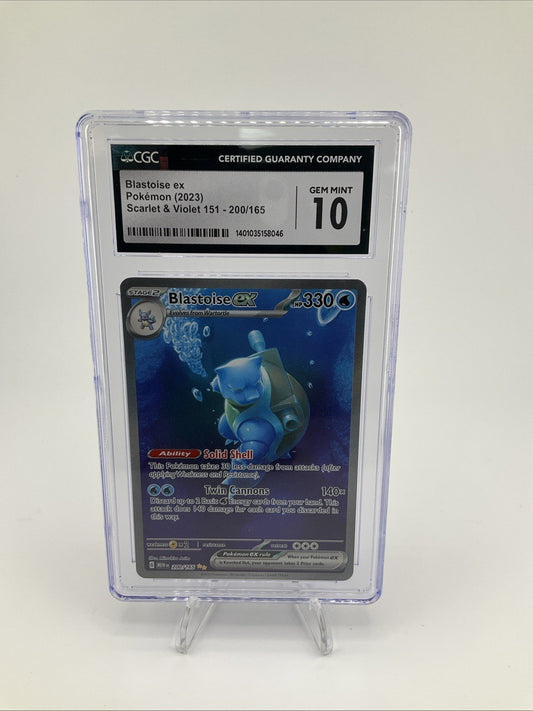Blastoise ex 200/165 (2023) Pokémon Scarlet & Violet 151 SIR CGC Gem Mint 10