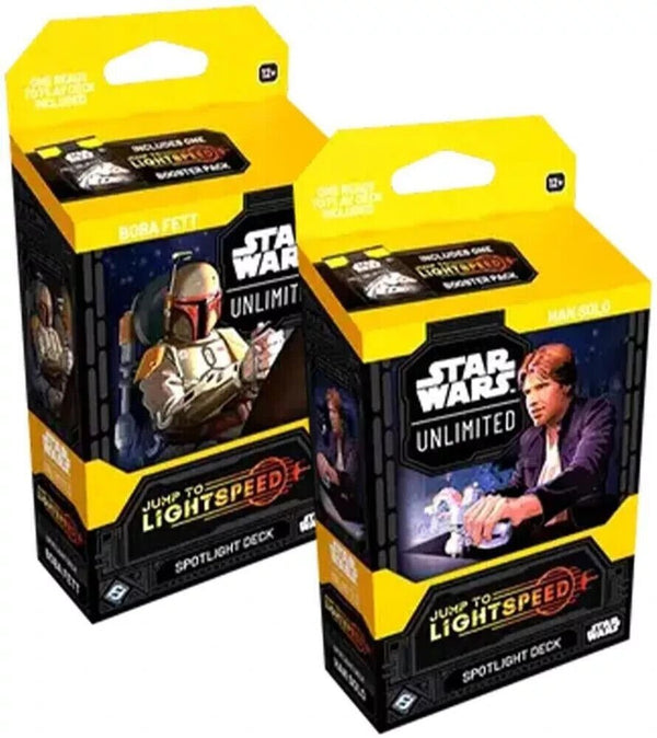Star War TCG Jump to Lightspeed Spotlight Deck Set of 2 (Han Solo, Boba Fett)