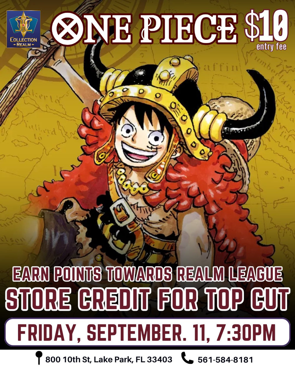 One Piece Card Game Tournament – September 11, 2026 (Friday 7:30 PM)