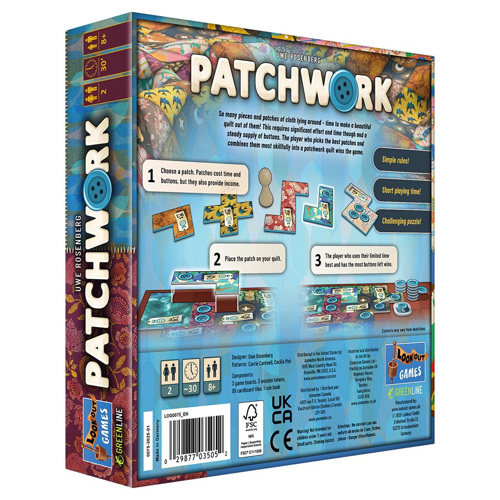 Patchwork Revised Edition Board Game (PREORDER - Release Date June 2026)