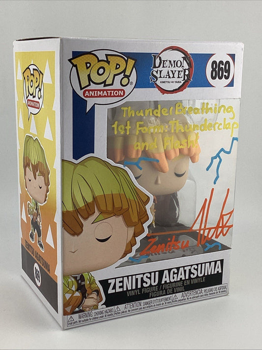 Funko Pop! Demon Slayer: Kimetsu no Yaiba - Zenitsu Agatsuma Signed Aleks L #869