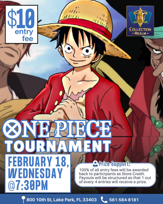 One Piece Trading Card Game Tournament – Feb 18 (Wed) 7:30 PM