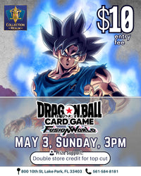 Dragon Ball Super Card Game Fusion World Tournament – May 3 (Sun) 3PM